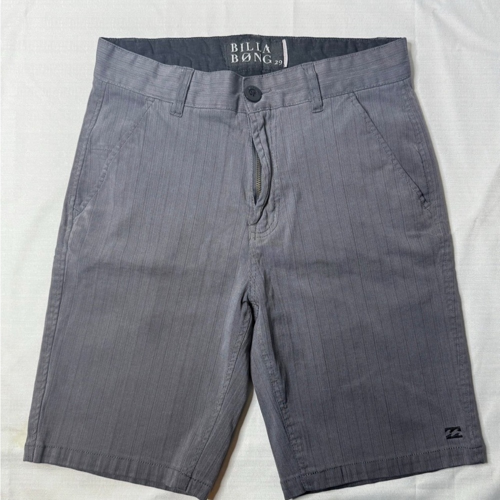 Billabong Double Standard Mens Gray Pin Striped shorts Sz: 29